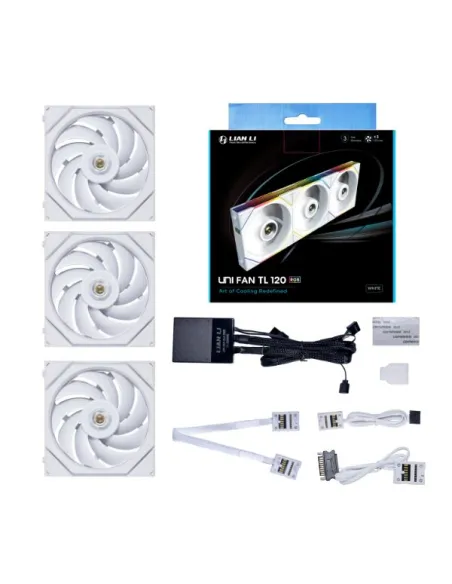 Lian Li UNI FAN TL Series Lüfter, 3er-Pack inkl. Controller - 120mm, weiß