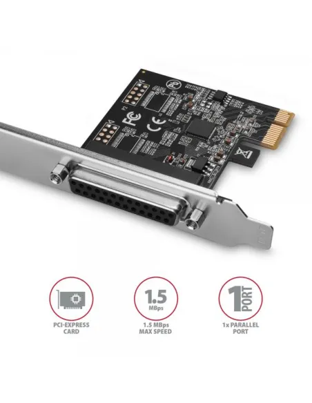 AXAGON PCEA-P1N PCIe-Adapter mit 1x Parallel-Ports - ASIX AX99100 Chipsatz
