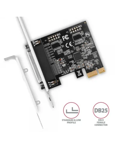 AXAGON PCEA-P1N PCIe-Adapter mit 1x Parallel-Ports - ASIX AX99100 Chipsatz