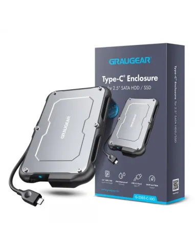 Graugear Ext Gehäuse f. 2,5" SSD/HDD USB-C3.2 Gen2