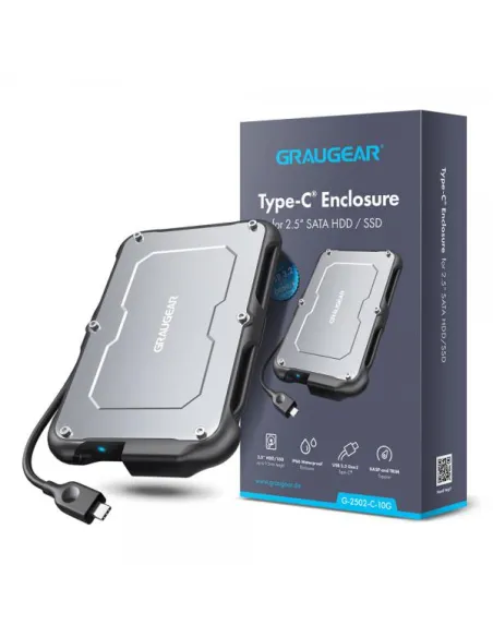 Graugear Ext Gehäuse f. 2,5" SSD/HDD USB-C3.2 Gen2