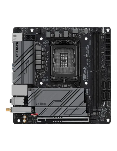ASRock Z790M-ITX WIFI, Intel Z790 Mainboard - Sockel 1700, DDR5