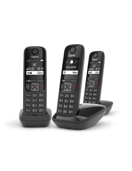 Gigaset AS690 Trio Telefono DECT Identificatore di chiamata Nero