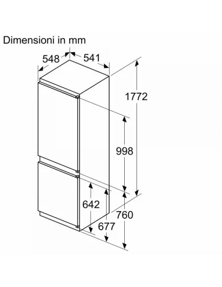 Bosch Serie 2 KIV865SE0 Frigorifero Combinato da incasso 177,2 x 54,1