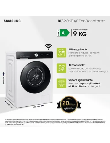 LAVATRICE 9 KG 1400G CL.A -20