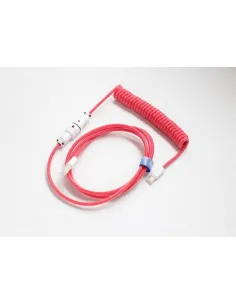 Ducky Premicord Apple Red Spiralkabel, USB Typ C auf Typ A - 1,8m