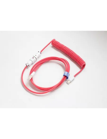Ducky Premicord Apple Red Spiralkabel, USB Typ C auf Typ A - 1,8m