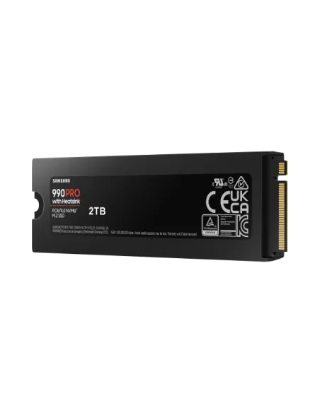 Samsung 990 PRO Series NVMe SSD, PCIe 4.0 M.2 Typ 2280, mit Kühlkörper - 2 TB