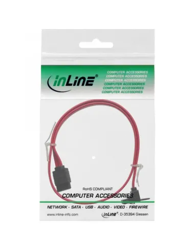 InLine SATA III (6Gb/s) Kabel gewinkelt, rot - 0,3m