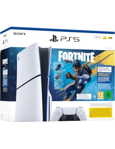 PS5 Console 1TB Standard Slim White + Fortnite Flowering Chaos