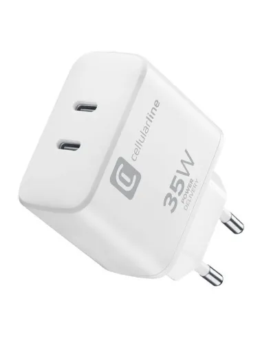 Caricabatterie Cellular Line ACHIPHUSB2PD35WW DUAL CHARGER 35W Power D