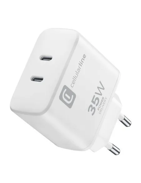 Caricabatterie Cellular Line ACHIPHUSB2PD35WW DUAL CHARGER 35W Power D