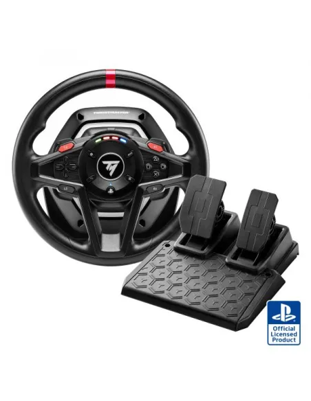 Thrustmaster T128 e' un volante per simulatori di guida con il Sistema di nuova generazione Hybrid Drive e completa di pedaliera