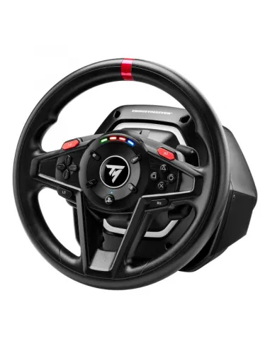 Thrustmaster T128 e' un volante per simulatori di guida con il Sistema di nuova generazione Hybrid Drive e completa di pedaliera