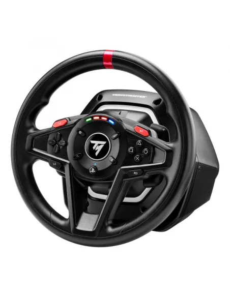 Thrustmaster T128 e' un volante per simulatori di guida con il Sistema di nuova generazione Hybrid Drive e completa di pedaliera