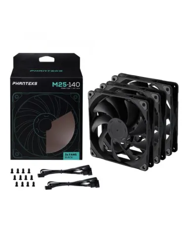 PHANTEKS M25 PWM fans, pack of three - 140 mm, black