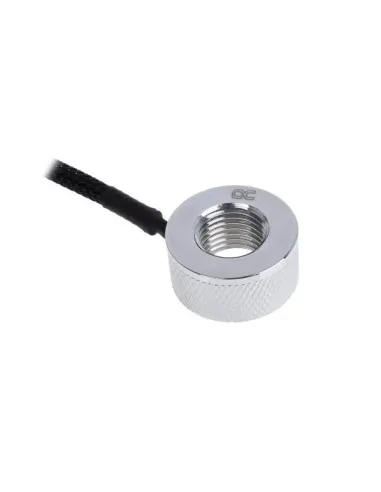 Alphacool Eiszapfen Temperatursensor G1/4 IG/IG mit AG Adapter - chrome