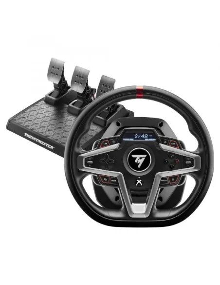 Thrustmaster T248 offre un'esperienza di guida coinvolgente su PC e console. Il suo sistema ibrido garantisce potenza, mentre i