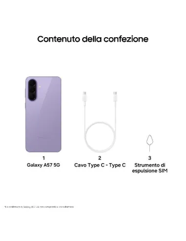 Samsung SM-A576B A57 8+128GB 6.7" 5G Awesome Lilac ITA