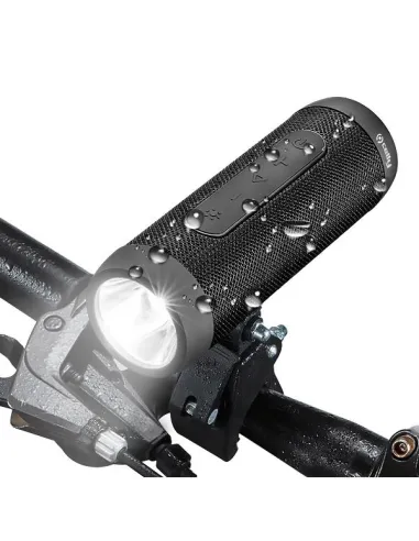 BIKE SPEAKER FLASHLIGHT BLACK