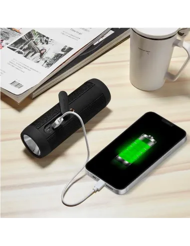 BIKE SPEAKER FLASHLIGHT BLACK