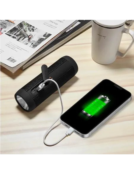 BIKE SPEAKER FLASHLIGHT BLACK