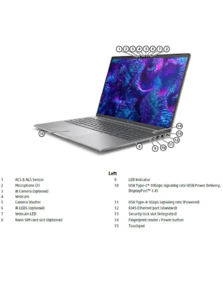 HP ZBook 8 G1i 16 inch Mobile Workstation PC Wolf Pro Security