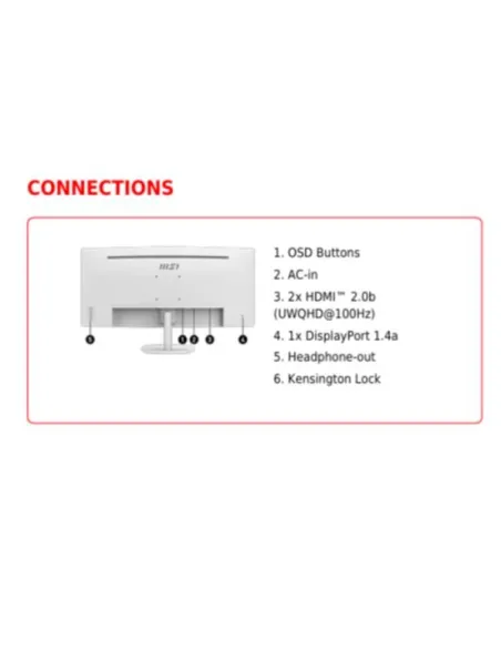 MSI Pro MP341CQW E12 Monitor PC 86,4 cm (34") 3440 x 1440 Pixel