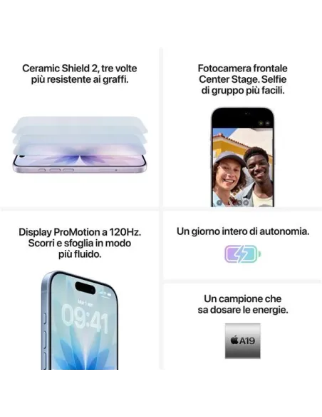 Apple iPhone 17 256GB 6.3" Mist Blue ITA MG6L4QL/A