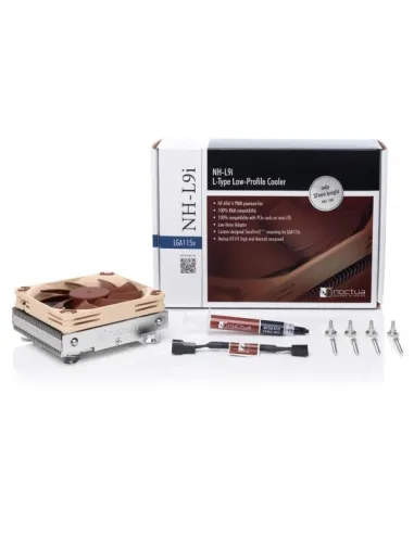 Noctua NH-L9i Processore Refrigeratore 9,2 cm Beige, Marrone, Argento