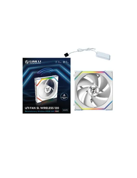 Lian Li UNI FAN SL Wireless ARGB PWM Lüfter - 120 mm, weiß