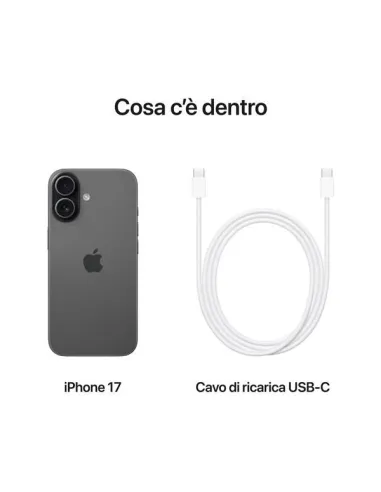 Apple iPhone 17 256GB 6.3" Black ITA MG6J4QL/A