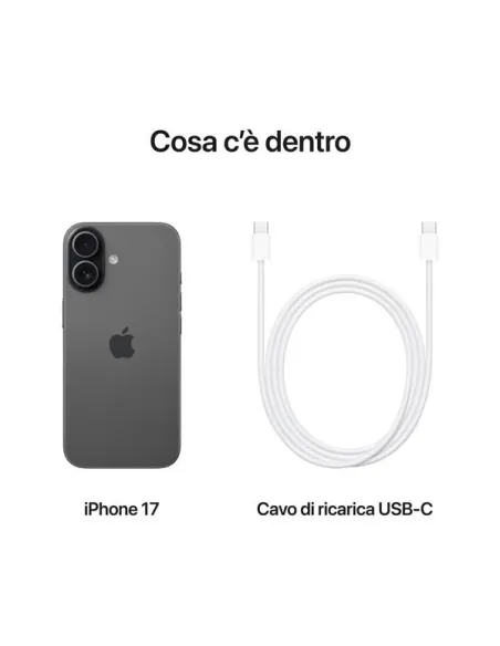 Apple iPhone 17 256GB 6.3" Black ITA MG6J4QL/A