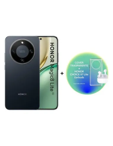 Smartphone Honor MAGIC8 LITE Bundle Cover+X7 Lite Tim Midnight black