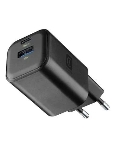 Caricabatterie Cellular Line ACHGANENTRY2PD65WK MULTI 65W GaN+ Black