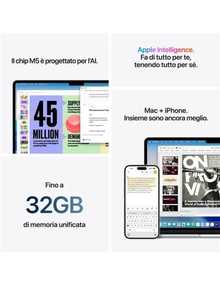 Apple MacBook Air 13" M5 chip 10‑core CPU 8‑core GPU, 16GB, 512GB SSD