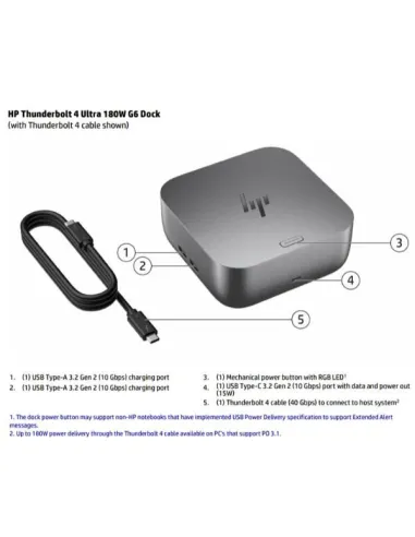 HP Dock Thunderbolt 4 Ultra 180 W G6