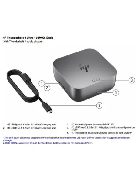 HP Dock Thunderbolt 4 Ultra 180 W G6