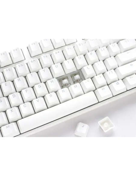 Ducky One 3 Classic Pure White TKL Gaming Tastatur, RGB LED - MX-Clear