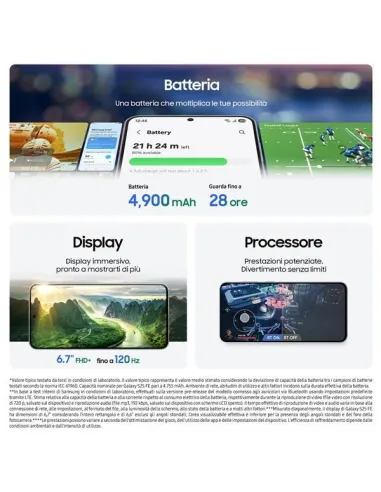 Samsung SM-S731 S25 FE 8+256GB 6.7" 5G Jet Black ITA