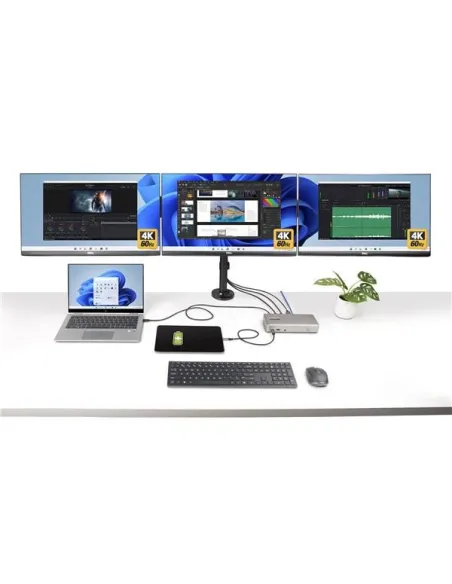 StarTech.com Docking Station USB4 per Tre Monitor, Dock USB-C Multi