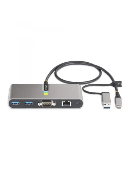 StarTech.com Hub USB-C a 2 porte con Ethernet e RS-232, dongle USB-C