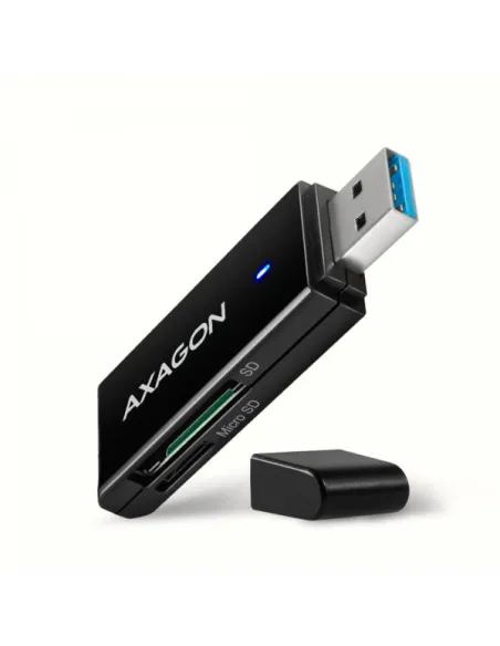 Axagon CRE-S2N lettore di schede USB 3.2 Gen 1 (3.1 Gen 1) Type-A Nero