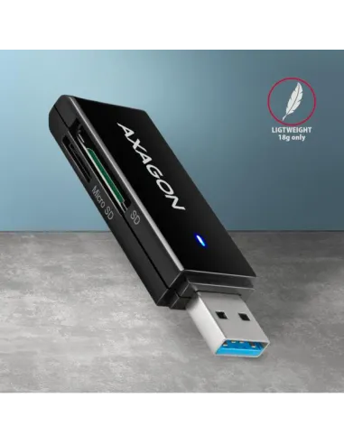 Axagon CRE-S2N lettore di schede USB 3.2 Gen 1 (3.1 Gen 1) Type-A Nero