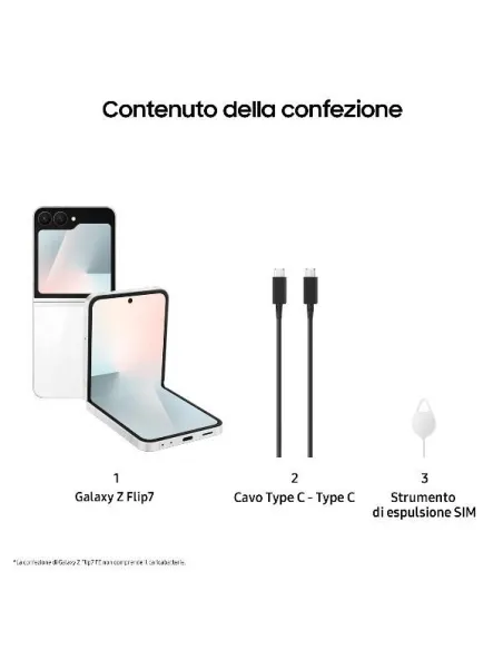 Samsung Galaxy Z Flip7 FE Smartphone AI, RAM 8GB, 256GB, Display 3,4"