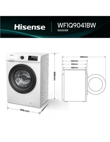 Hisense WF1Q9041BW lavatrice Caricamento frontale 9 kg 1400 Giri/min