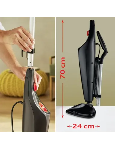 Vileda Steam Plus Pulitore a vapore portatile 0,4 L 1550 W Nero