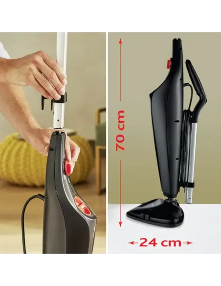 Vileda Steam Plus Pulitore a vapore portatile 0,4 L 1550 W Nero