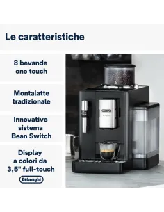 De’Longhi Rivelia - Macchina Automatica per Caffè in Chicchi, 8 Bevande one touch, Display touch, Nero (EXAM440.35.B) 2
