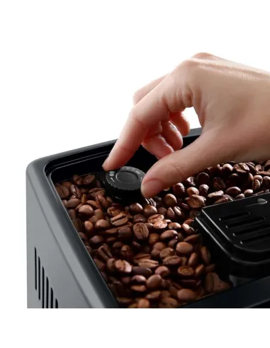 De’Longhi Dinamica Plus - Macchina Automatica per Caffè in Chicchi, 24 bevande one-touch, Argento Nero (ECAM380.85.SB)